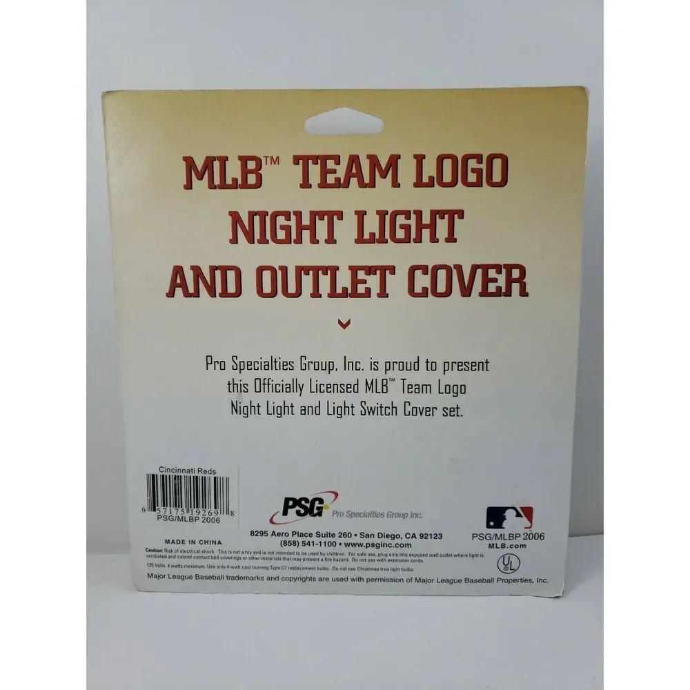 MLB Oakland Athletics Night Light & Outlet Cover Combo Kids Room Decor White